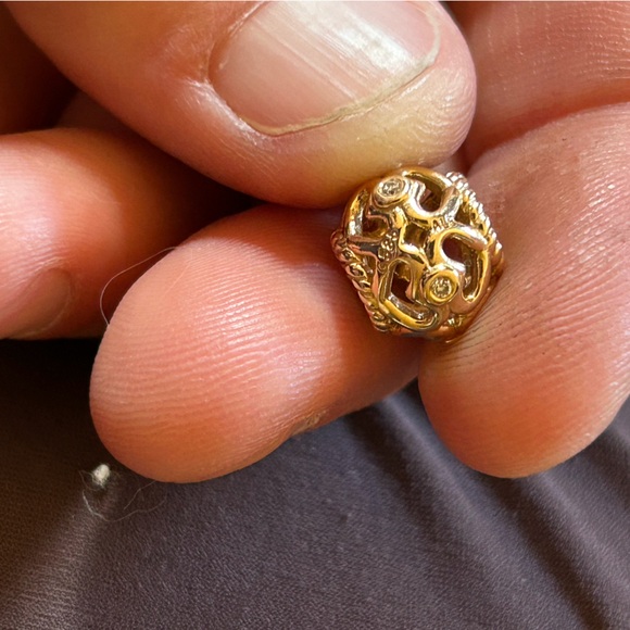 14k Gold Pandora Heart Charm Retired - Picture 6 of 6